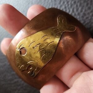 VTG copper and brass cuff bracelet